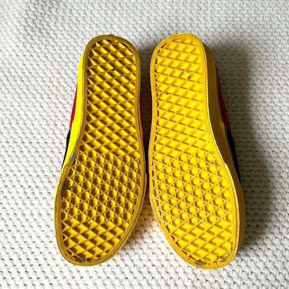 Vans Disney Red Black Yellow 90th Anniversary Mickey Mouse Low Top Sneakers W7 - Picture 3 of 10